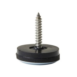 Lot de 4 patins gliss+vismarron 22mm