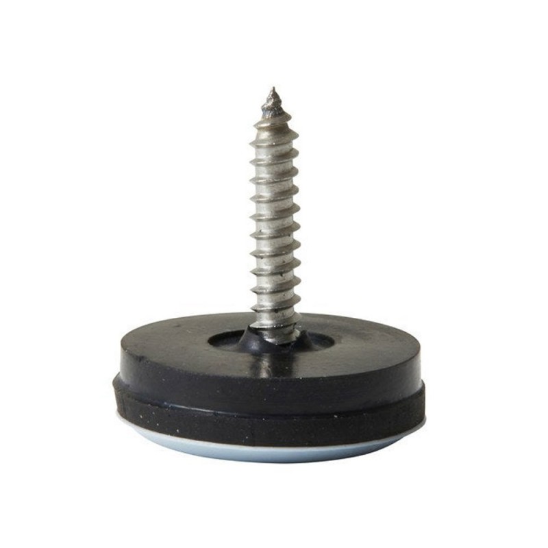 Lot de 4 patins gliss+vismarron 22mm