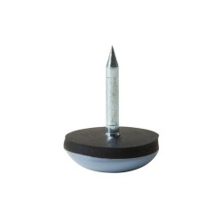 Lot de 4 patins gliss alvéole clou marron 17mm