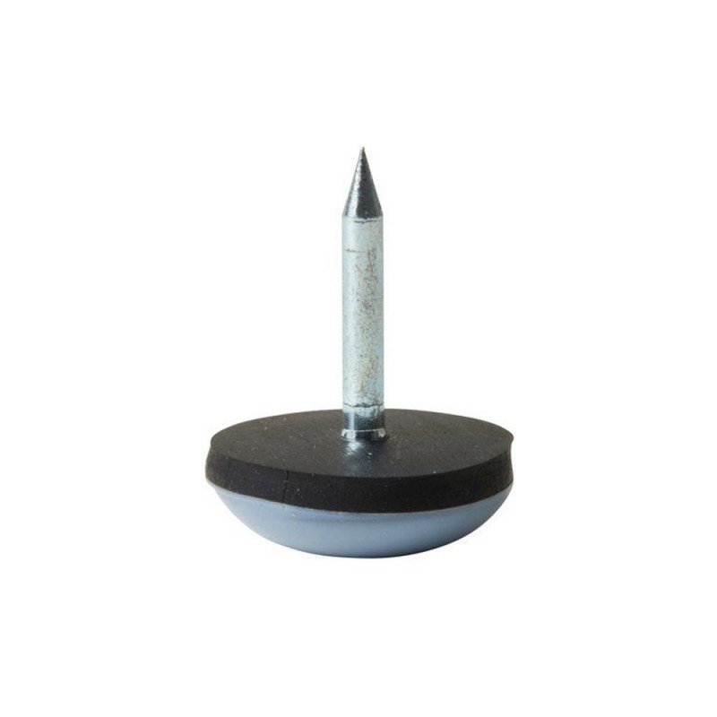 Lot de 4 patins gliss alvéole clou marron 17mm