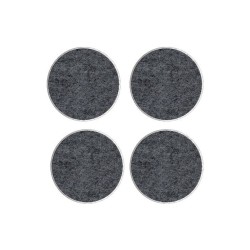 Lot de 4 patins feutre adhésif diam. 34 mm gris