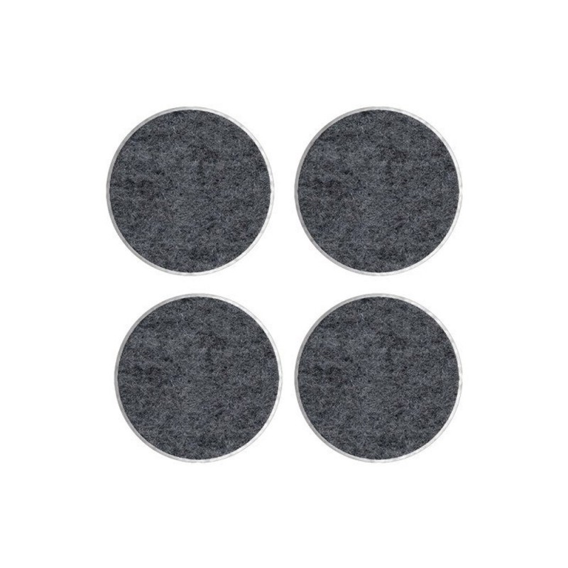 Lot de 4 patins feutre adhésif diam. 34 mm gris