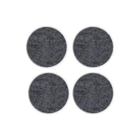Lot de 4 patins feutre adhésif diam. 34 mm gris