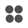 Lot de 4 patins feutre adhésif diam. 34 mm gris