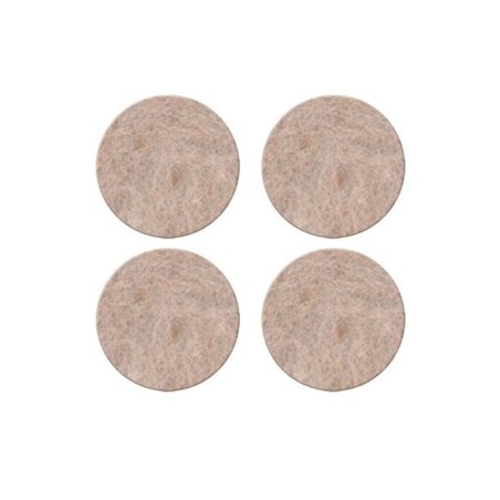 Lot de 4 patins feutre en laine adhésif diam. 35 mm beige
