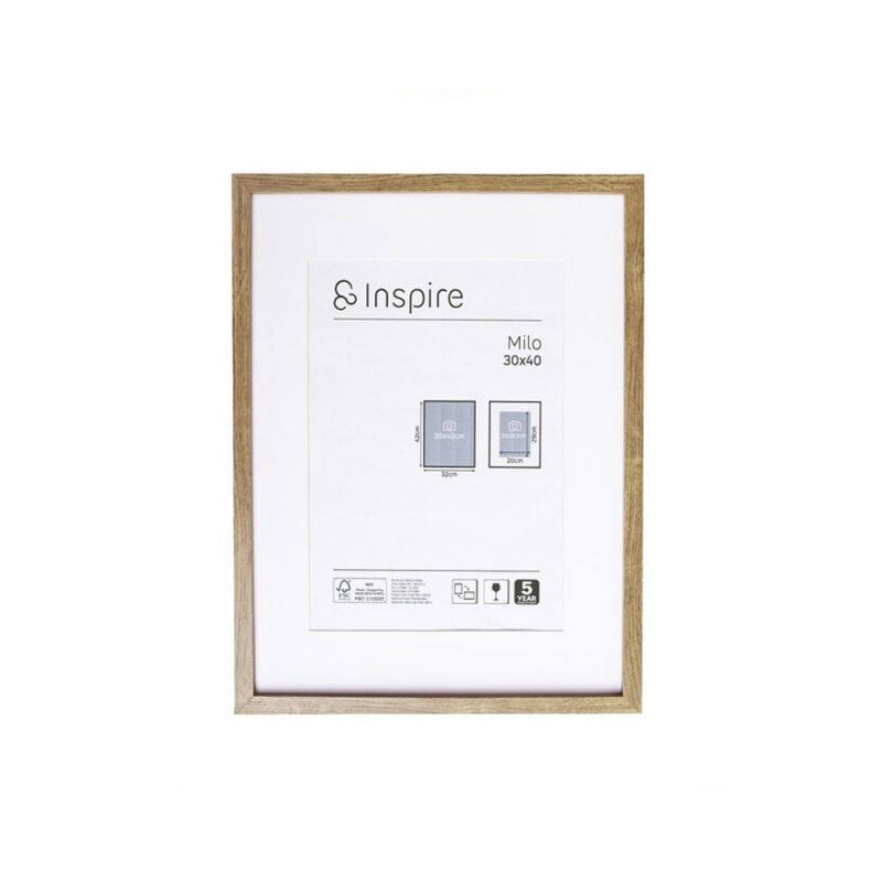 Cadre en bois de chêne milo l.30 X H.40 cm - meilleure qualité