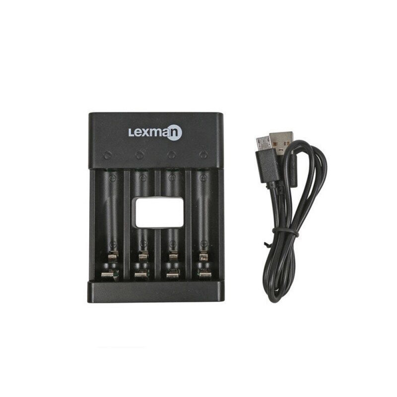 Chargeur rapide usb 1 ou 4 piles aa - aaa
