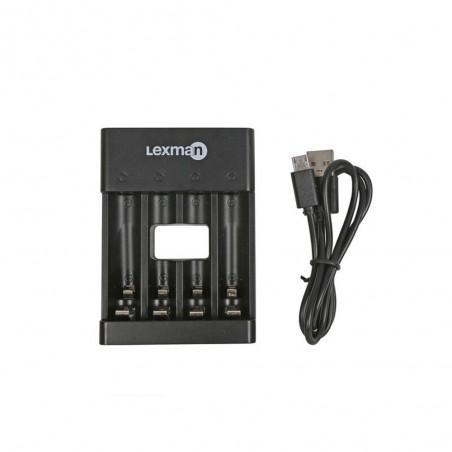 Chargeur rapide usb 1 ou 4 piles aa - aaa