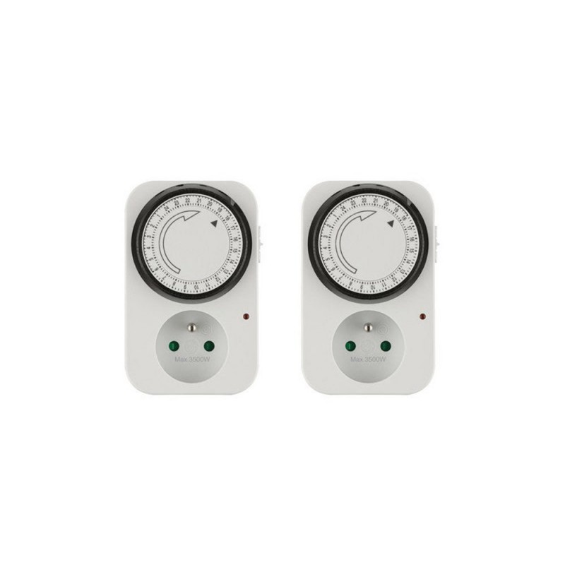 Lot de 2 programmateurs jour mécanique