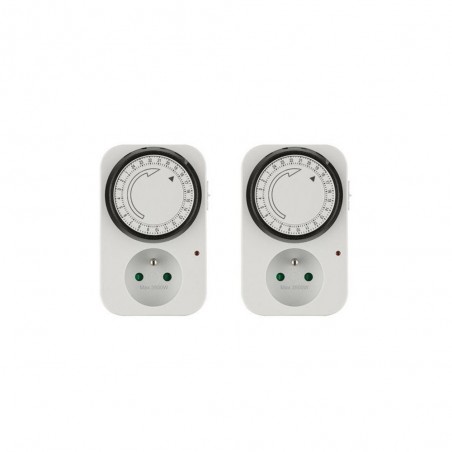 Lot de 2 programmateurs jour mécanique