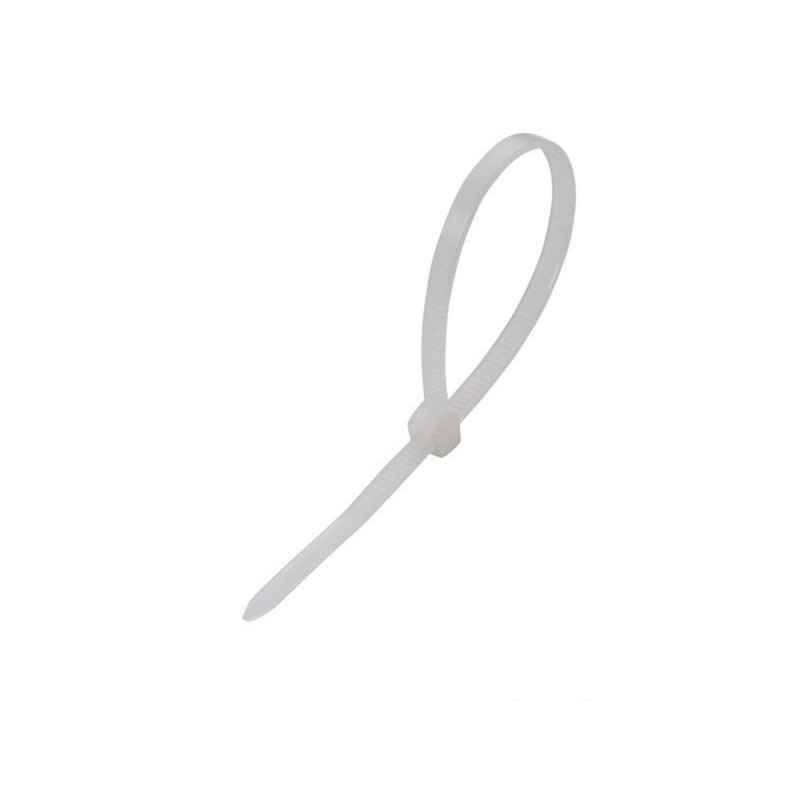 Lot de 100 colliers diam.3 à35 mm L. 150 mm blanc