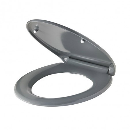 Abattant déclipsable avec frein de chute thermodur fast clip gris zingué