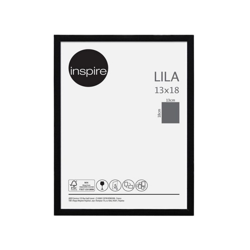 Cadre photo Lila  18x13cm noir - meilleure qualité