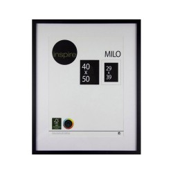 Cadre photo milo en bois noir 40x50 cm - meilleure qualité