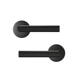 Ensemble de porte sur rosacepeint noir sans trou