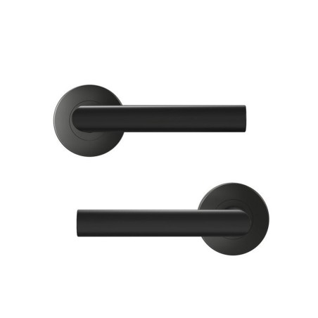 Ensemble de porte sur rosacepeint noir sans trou