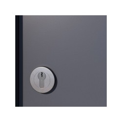 Lot de rosaces L2 nickel satiné trou de cylindre