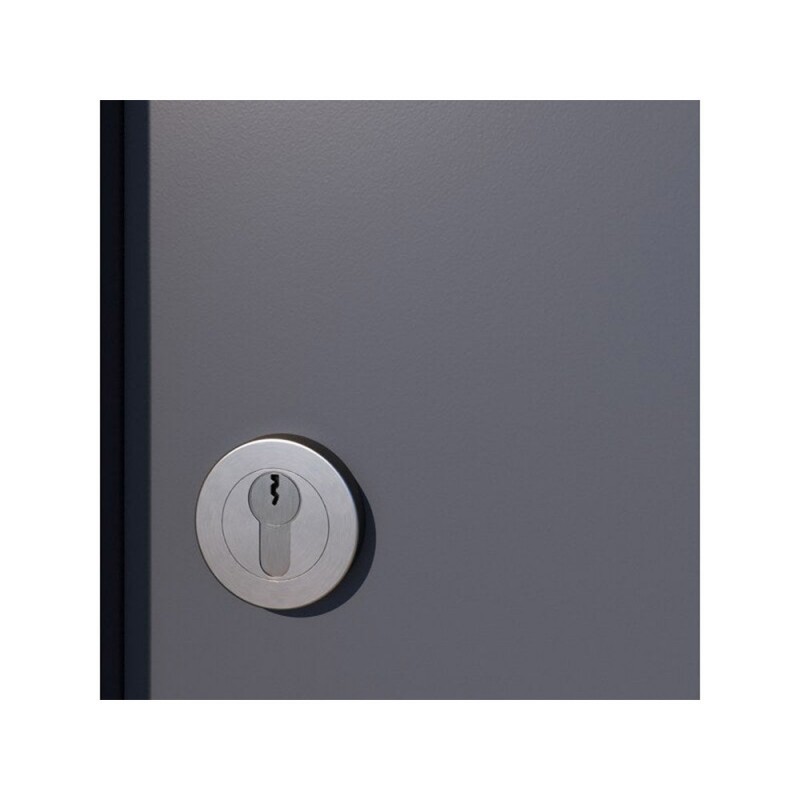 Lot de rosaces L2 nickel satiné trou de cylindre