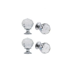 Lot de 4 boutons Wilson transparent
