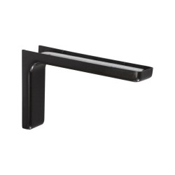 Equerre Léonard acier plastifié noir H.11.4 X p.18 cm