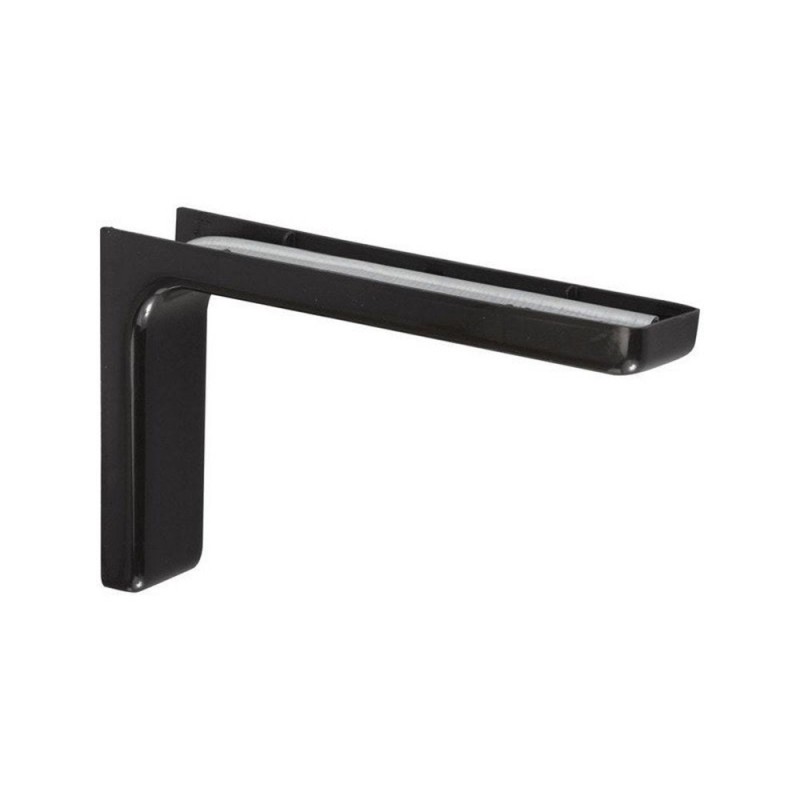 Equerre Léonard acier plastifié noir H.11.4 X p.18 cm