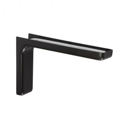 Equerre Léonard acier plastifié noir H.11.4 X p.18 cm