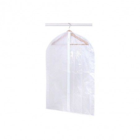 Housse à vêtements courte polyester blanc H.90 x l.60 x p.0 cm