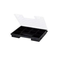 Organiseur polypropylène noir transparent taille Ll.38.5 x H.5 x p.28.3 cm