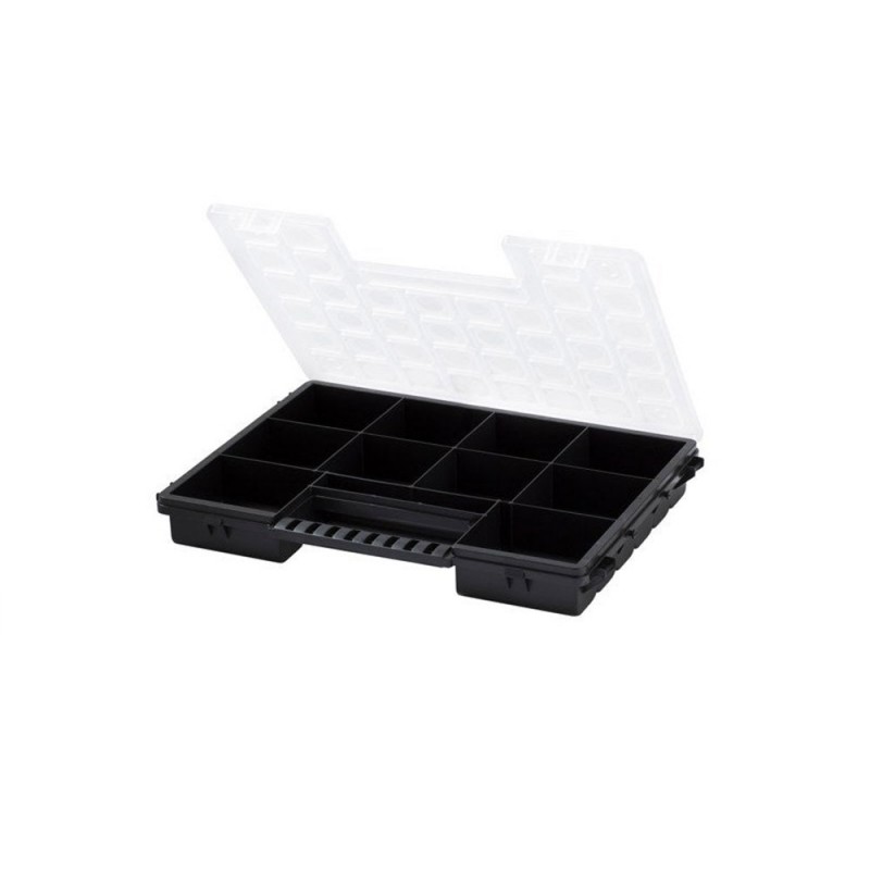 Organiseur polypropylène noir transparent taille Ll.38.5 x H.5 x p.28.3 cm