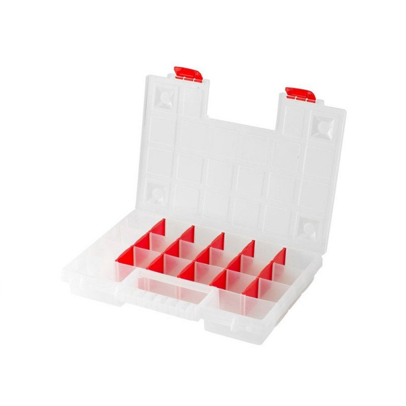 Organiseur plastique transparent taille L l.34.4 x H.5 x p.24.9 cm