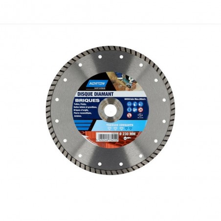 Disque diamant courant segmenté pour brique diam. 230 mm