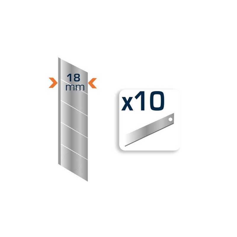Lot de 10 lames cutter 18 mm