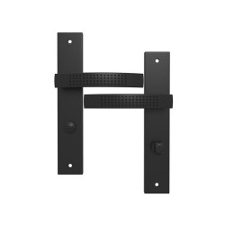 2 poignées condamnation en aluminium entraxe 195 mm