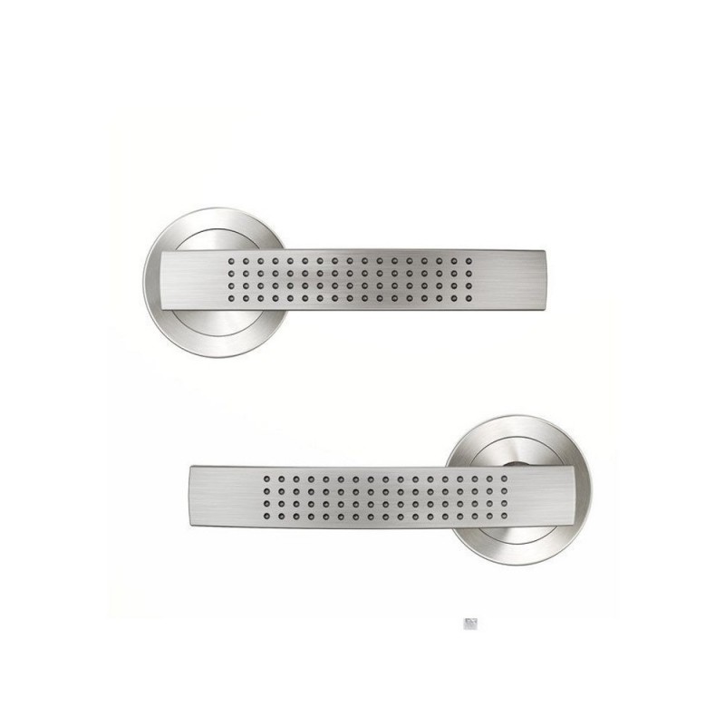 Ensemble de porte sur rosace Lounancikel satiné sans trou