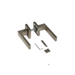 Ensemble de porte sur rosace abbynickel satiné sans trou