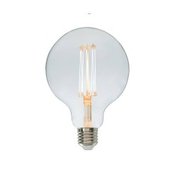 Ampoule led décorativeglobe 125mm e27 500lm blanc chaud
