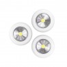 Lot de 3 éclairages bouton poussoir led àpile 3AAA blanc neutre