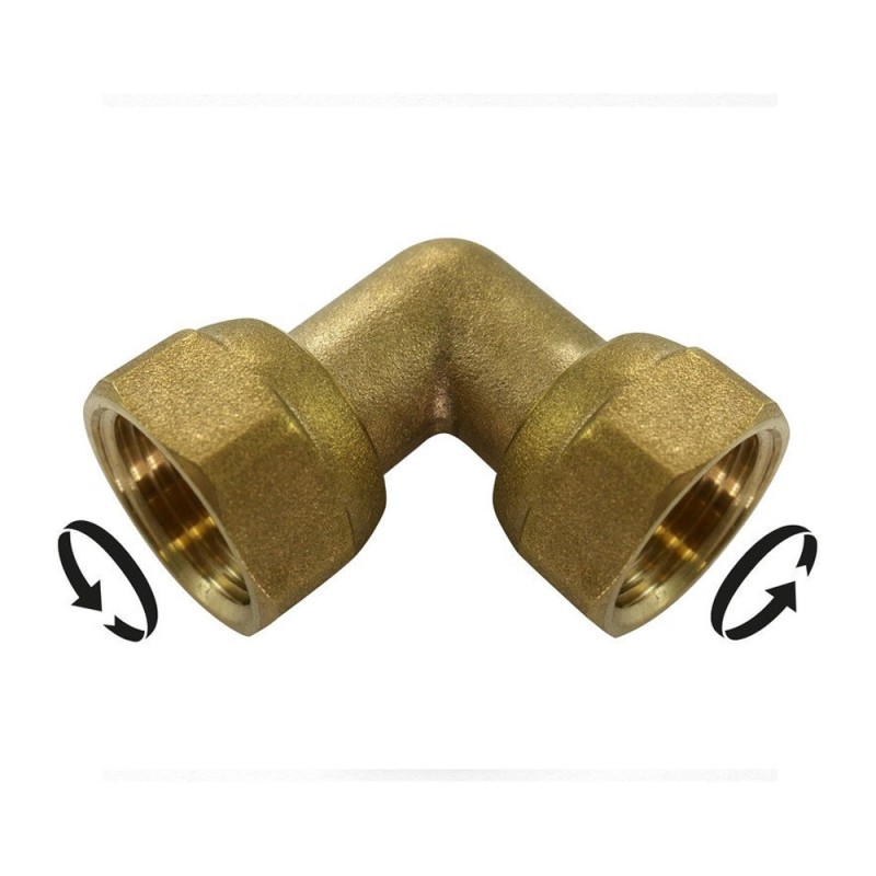 Coude à visser laiton F 15 X 21 pour tube en cuivre
