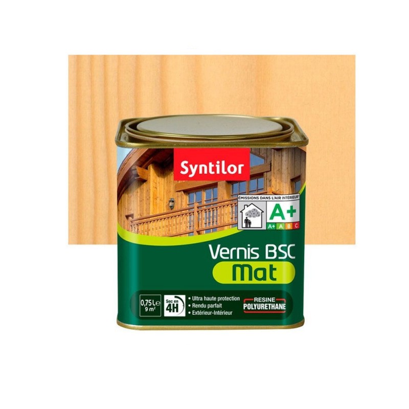 Vernis bois extérieur SYNTILOR bSC incolore mat 0.75 L -  - meilleure qualité