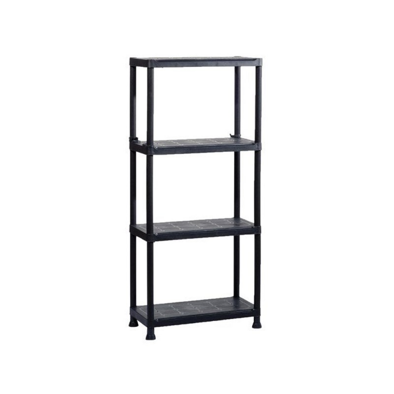 Etagère plastique noir sans 4 tablettes l.60xH.135xP.30