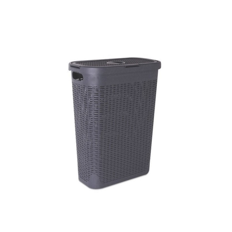 Panier à   linge plastique cottage L.26.8 X H.60 X p.46.2 cm gris -  - meilleure qualité