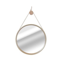 Miroir rond en bois de chêne nordik cord diam. 57.5 cm -  - meilleure qualité