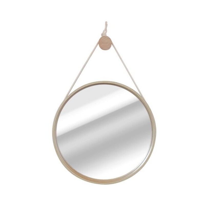 Miroir rond en bois de chêne nordik cord diam. 57.5 cm -  - meilleure qualité
