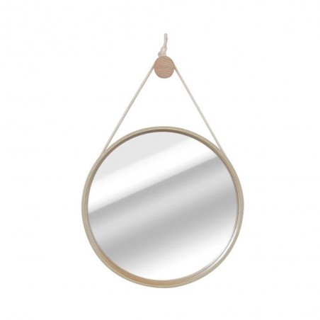 Miroir rond en bois de chêne nordik cord diam. 57.5 cm -  - meilleure qualité