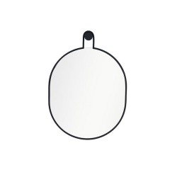 Miroir pendule l.50 X H.70 cm noir -  - meilleure qualité
