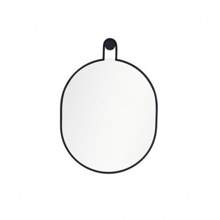 Miroir pendule l.50 X H.70 cm noir -  - meilleure qualité