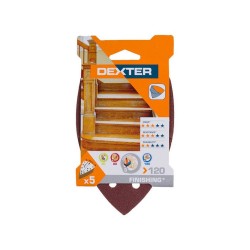 Lot de 5 garnitures abrasives grains 120 152 x 102 mm