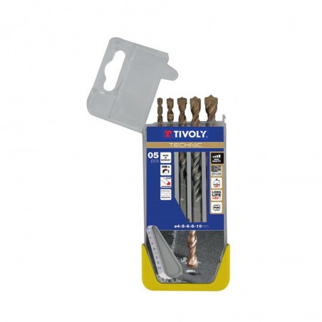 Coffret de 5 forets Gradués technic béton diam.4 à 10 mm 10960470034