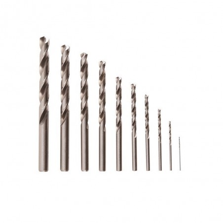 Lot de 10 forets métalliques diam.1 à10 mm