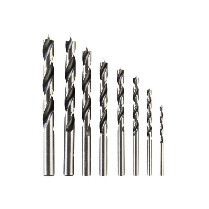 Lot de 8 forets àbois diam. 3 à10 mm